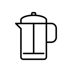 french press icon symbol vector template