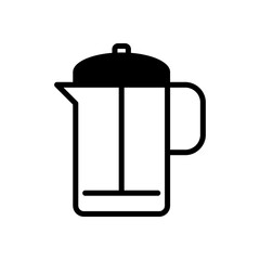 french press icon symbol vector template