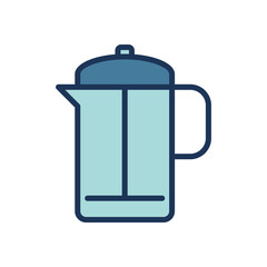 french press icon symbol vector template