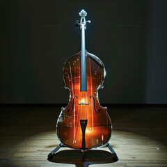 Inventive Self-Playing Cello with Hologram Projection