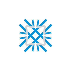 Abstract symbol made of snowflakes