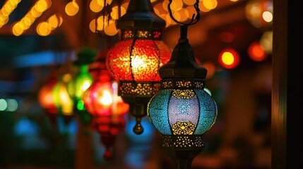 Captivating Ramadan Lantern Wallpaper - Embracing the Spirit of the Holy Month with Vibrant Colors and Illuminated Designs