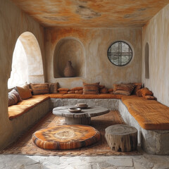 Moroccan Desert Ambiance in Living Room Design