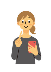 主婦　女性　ミドル　スマホ　操作　資産　ロングヘア