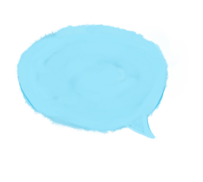 吹き出し - 水彩滲み透過吹き出し手書き素材