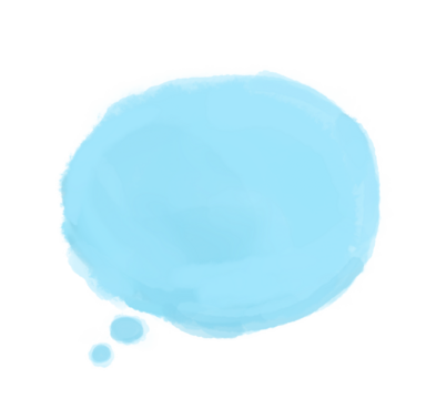 吹き出し - 水彩滲み透過吹き出し手書き素材