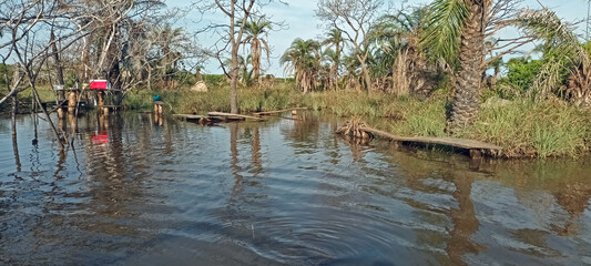 Gambia, kajakiem przez namorzyny, wakacje, rzeka, odpoczynek, woda, krajobraz