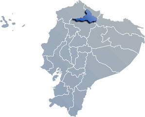 IMBABURA DEPARTMENT MAP PROVINCE OF ECUADOR 3D ISOMETRIC MAP