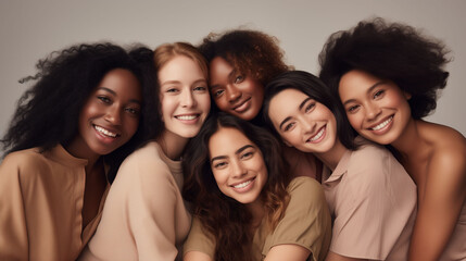 Obraz premium Group of multiethnic women