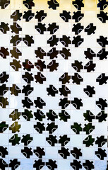 Wall with ceramics decorated in the Athos Bulcão style, in the City Park of Brasília Df Brazil