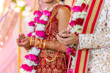 Indian Hindu wedding ceremony rituals close up