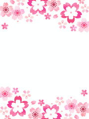 Obraz na płótnie Canvas 桜の花のフレーム型のテンプレート