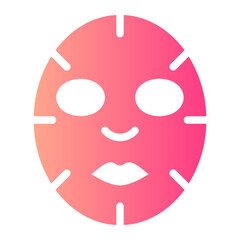 face mask gradient icon