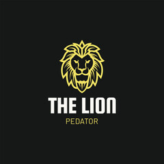 lion head logo,esport logo,gold lion logo