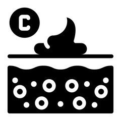 collagen glyph icon
