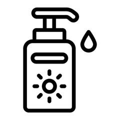 bottle line icon