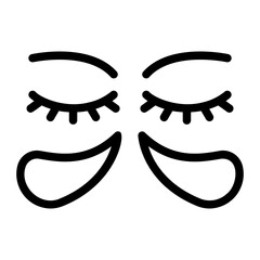 eyes mask line icon