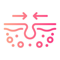 tighten skin gradient icon