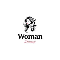 beauty woman logo design for salon, makeover, hair stylist, haidresser, hairc cut.