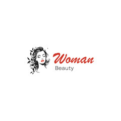 beauty woman logo design for salon, makeover, hair stylist, haidresser, hairc cut.