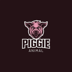 pig logo, Retro Rustic BBQ Grill, Barbecue, Barbeque Label Stamp Logo design vector