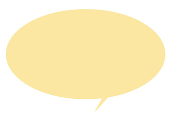 シンプルな黄色い吹き出し