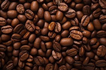 Naklejka premium coffee beans background. Generative AI