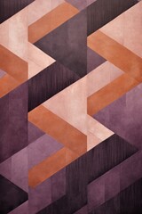 Mauve and bronze zigzag geometric shapes