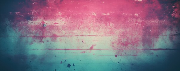 Old Film Overlay with light leaks, grain texture, vintage teal and pink background