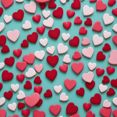 seamless background with hearts or background valentine or wallpaper valentine, Love icon valentine, heart icon valentine or valentine background