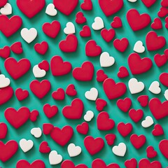 seamless background with hearts or background valentine or wallpaper valentine, Love icon valentine, heart icon valentine or valentine background