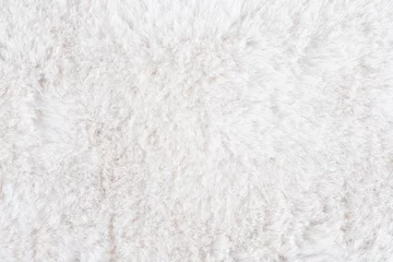 Fotobehang white plush fabric texture background , background pattern of soft warm material   © zhikun sun