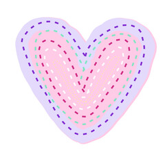 pink heart with ribbon