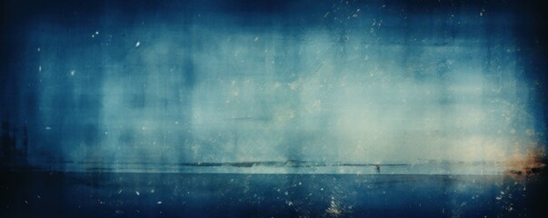 Old Film Overlay with light leaks, grain texture, vintage indigo background
