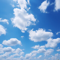 Naklejka na ściany i meble blue sky with white cloud background