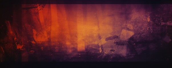Old Film Overlay with light leaks, grain texture, vintage purple and orange background