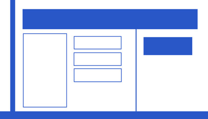 Illustration of blue text box template design. Perfect for power point, presentation, paper, magazine, book, newspaper