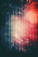 Old Film Overlay with light leaks, grain texture, vintage grape and coral background
