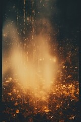 Old Film Overlay with light leaks, grain texture, vintage gold background