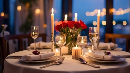 table setting for a dinner