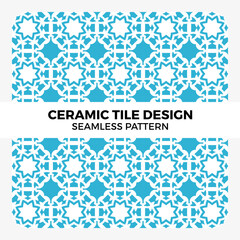 Ceramic tiles design seamless pattern