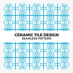 Ceramic tiles design seamless pattern