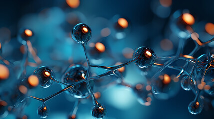 Cell background, virus cells, medical research background