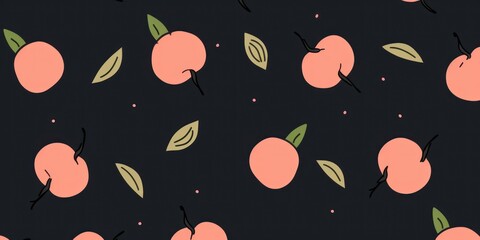 Peach and charcoal simple cute minimalistic random satisfying item pattern