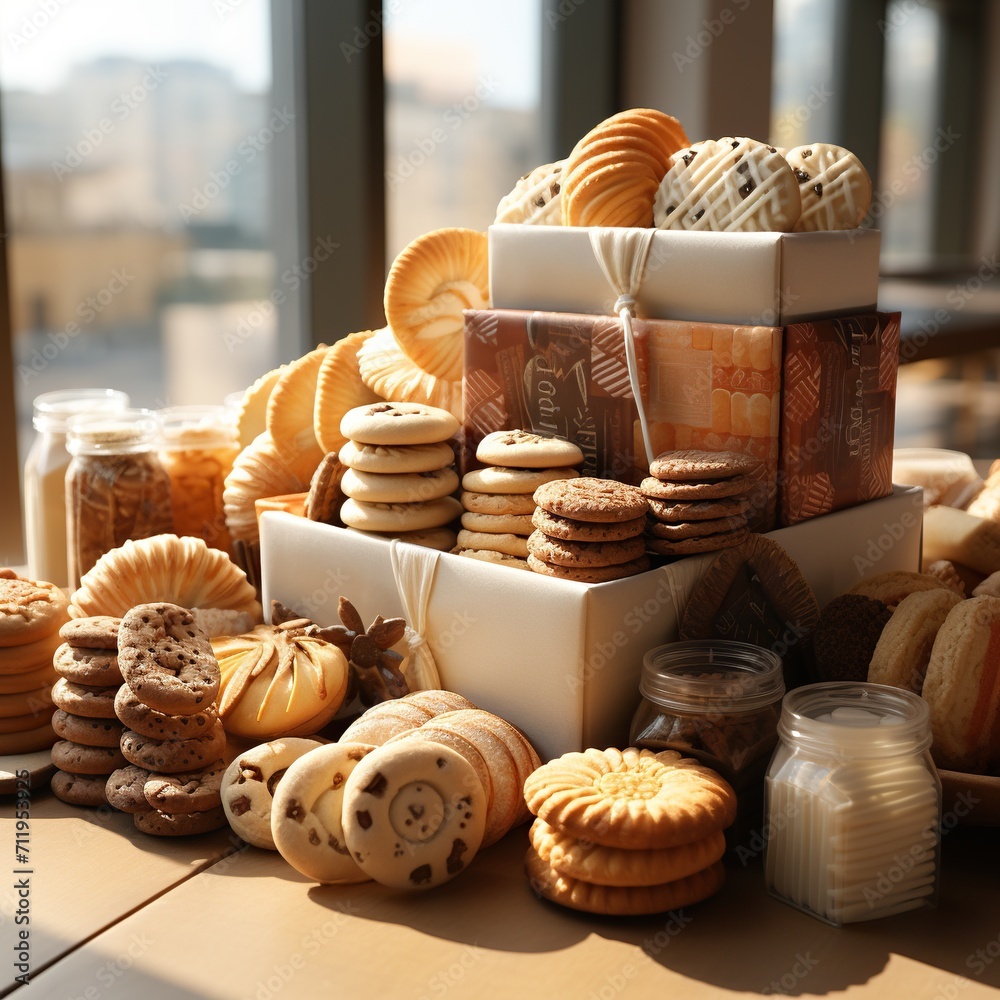 Poster cookies in a basket