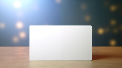 Placement of advertising, text, logo, corporate identity, company slogan, contact information on a business card and a white sheet. Empty space for presentation. Beautiful background with blur.