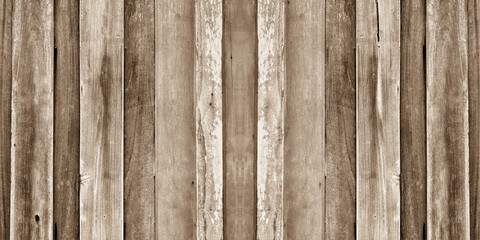Old dark brown color wood wall for seamless wood background and texture.