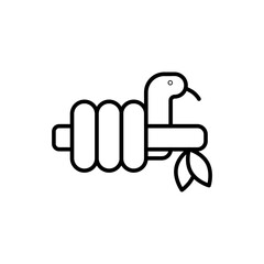 Snake outline icons, minimalist vector illustration ,simple transparent graphic element .Isolated on white background