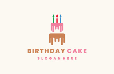 Naklejka premium cake wedding bakery logo vector icon illustration