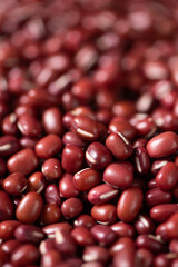 Raw red bean or azuki beans seeds texture background